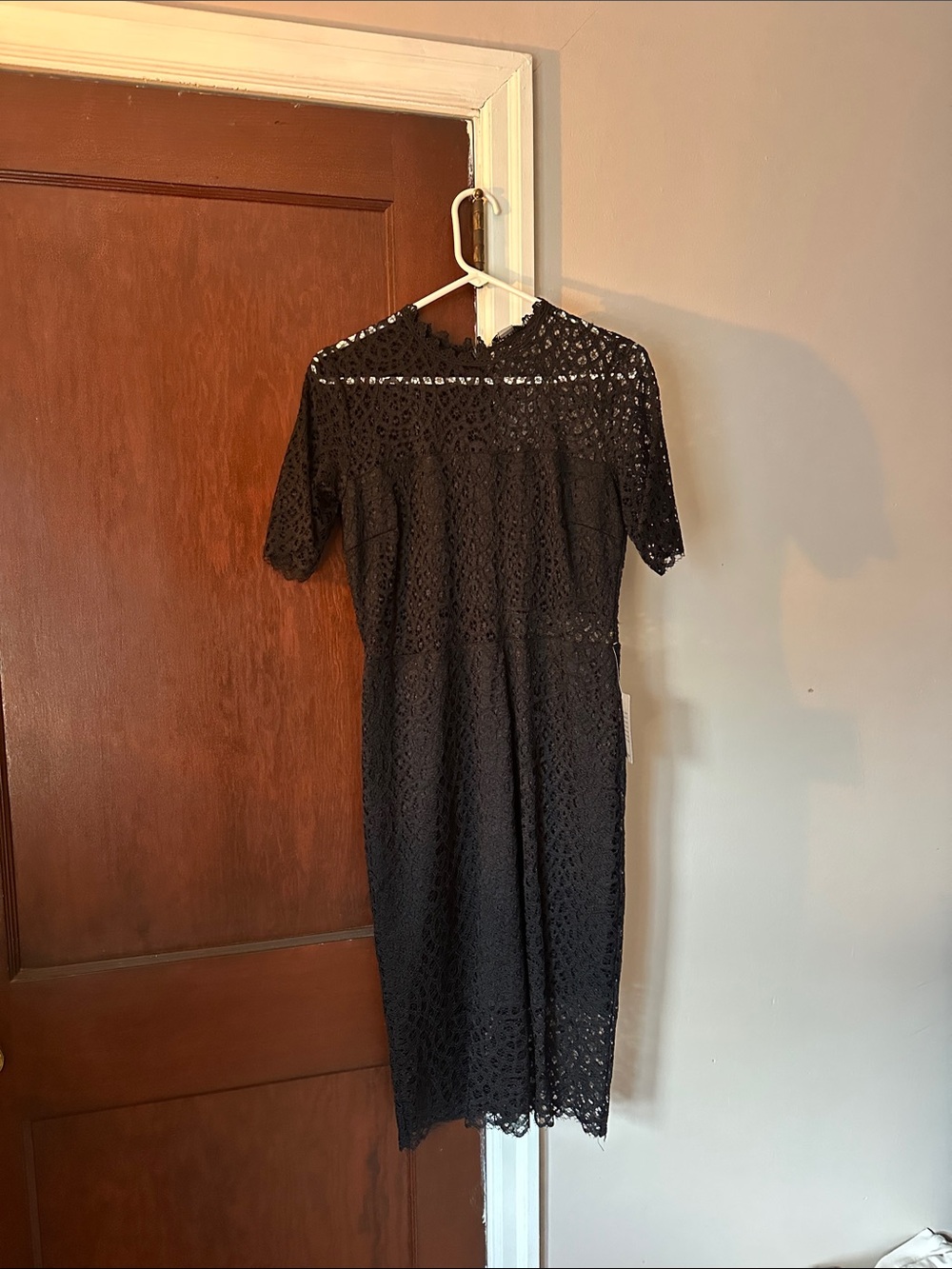 Nordstrom Rack BY DESIGN Lace Sheer Panel Knee Length Dress Size M